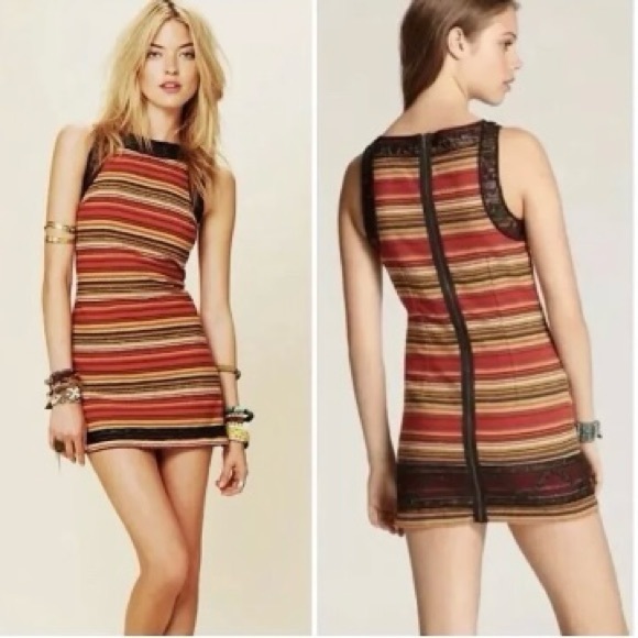 NEW Free People New Romantics Woven Stripe Sheath Dress, Celeb Fave - Picture 2 of 6